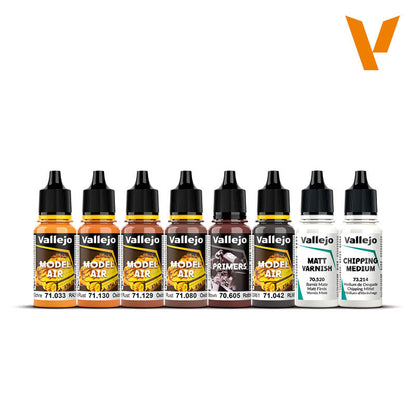 Vallejo Model Air Rust & Chipping Effects Set 8 x 17ml 71.186